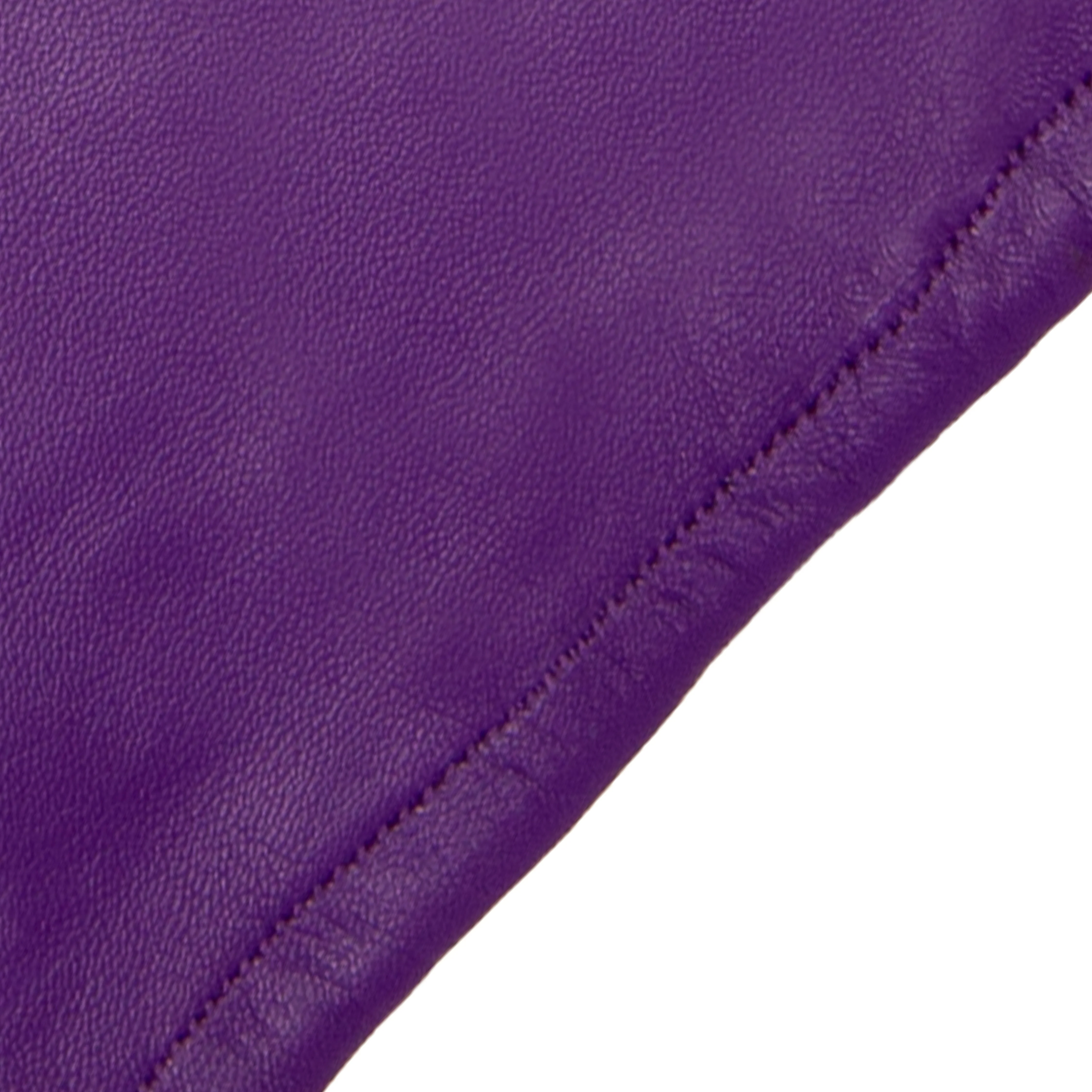 Women's Single-Point Long Above-Elbow Lined Leather Gloves - Image 48