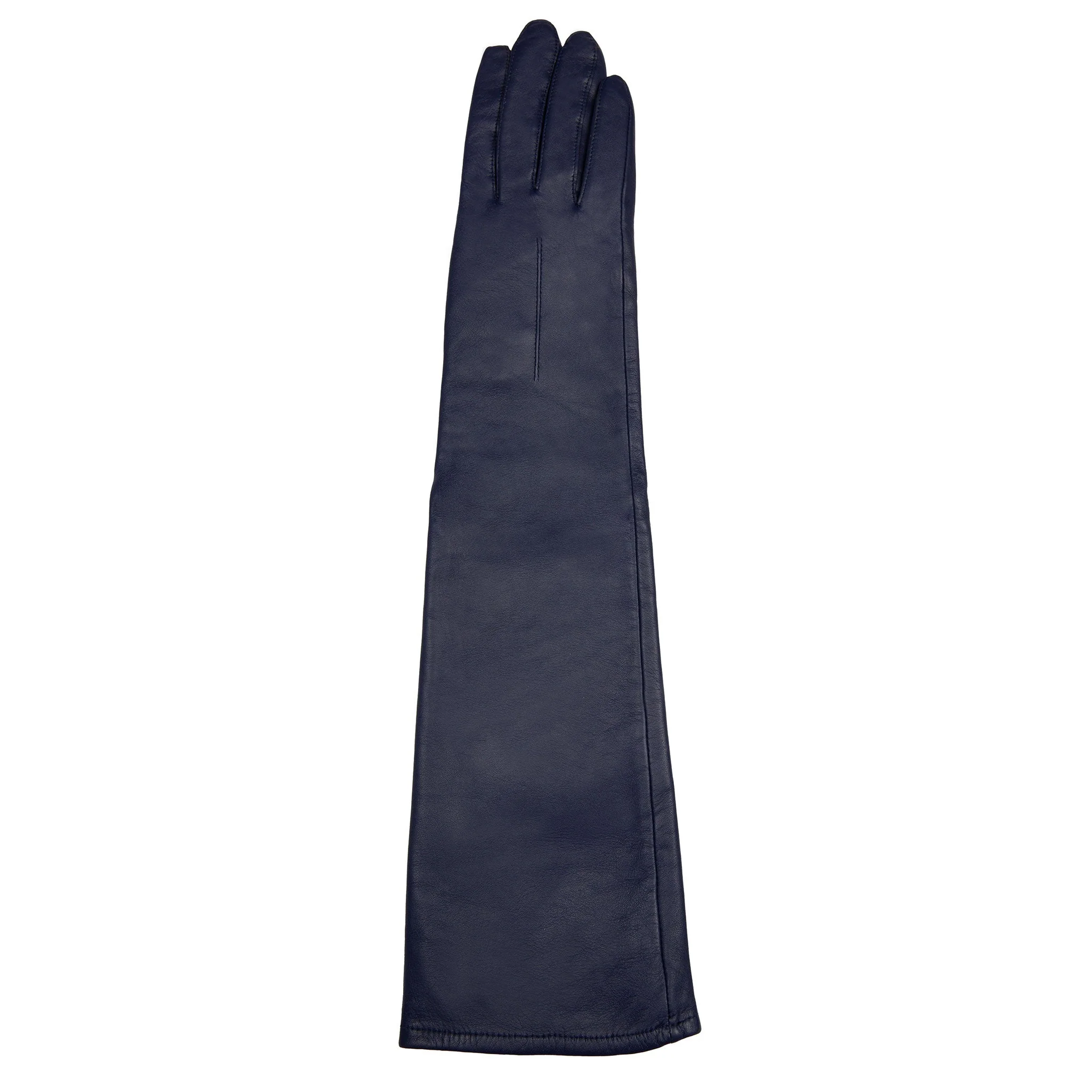 Women's Single-Point Long Above-Elbow Lined Leather Gloves - Image 57