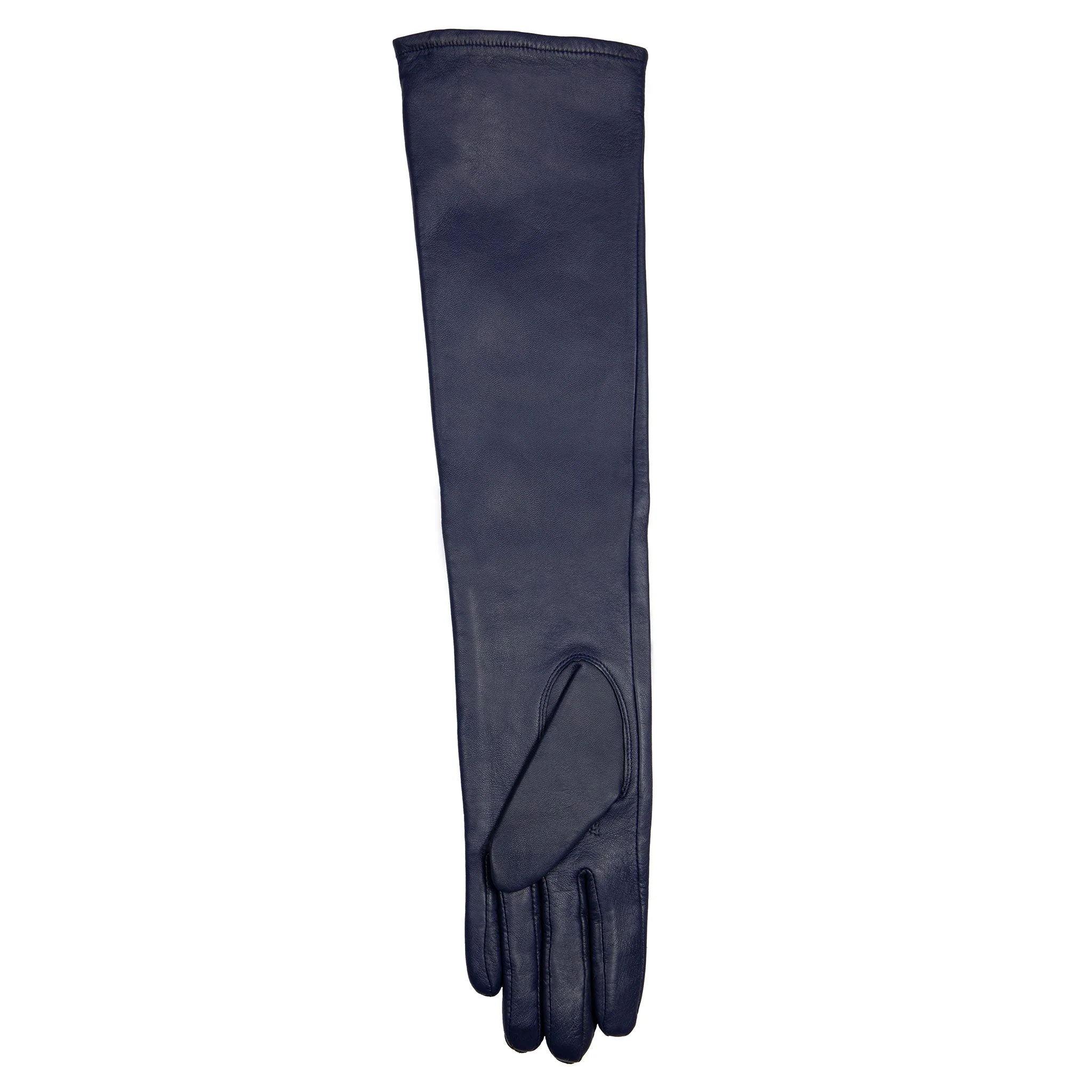Women's Single-Point Long Above-Elbow Lined Leather Gloves - Image 60