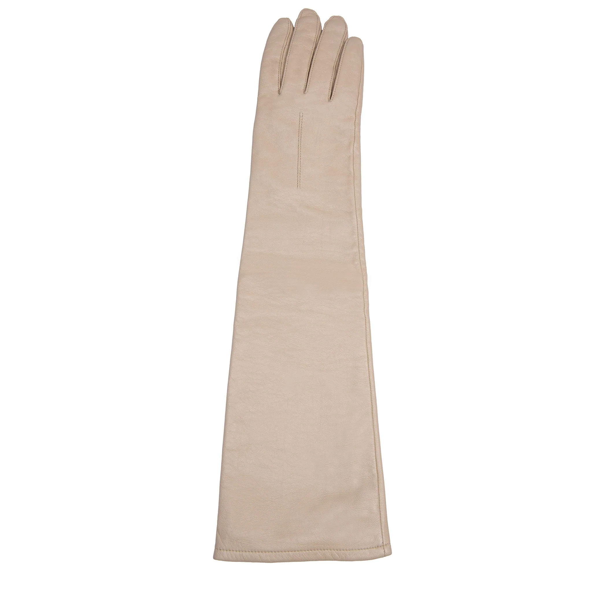 Women's Single-Point Long Above-Elbow Lined Leather Gloves - Image 69