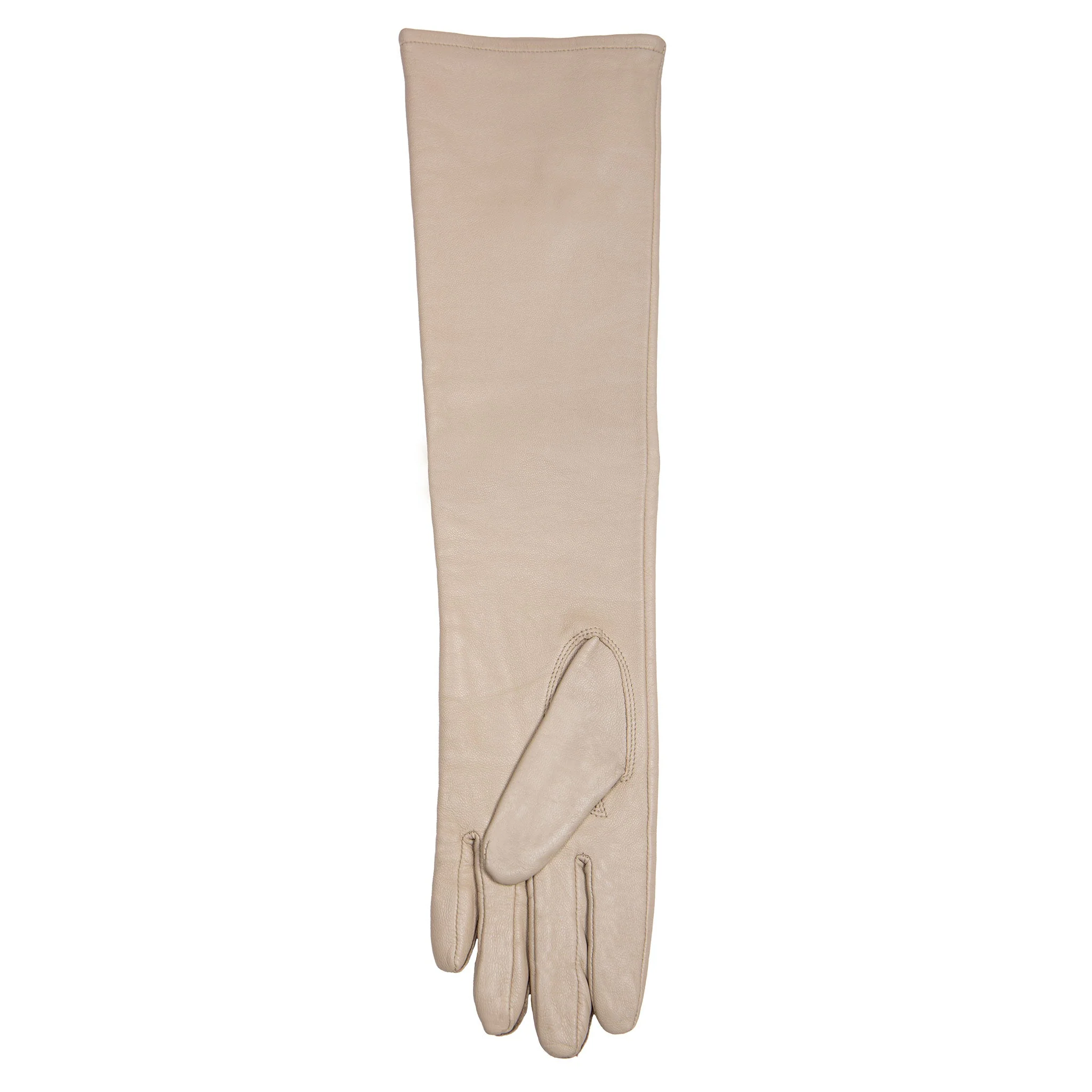 Women's Single-Point Long Above-Elbow Lined Leather Gloves - Image 71