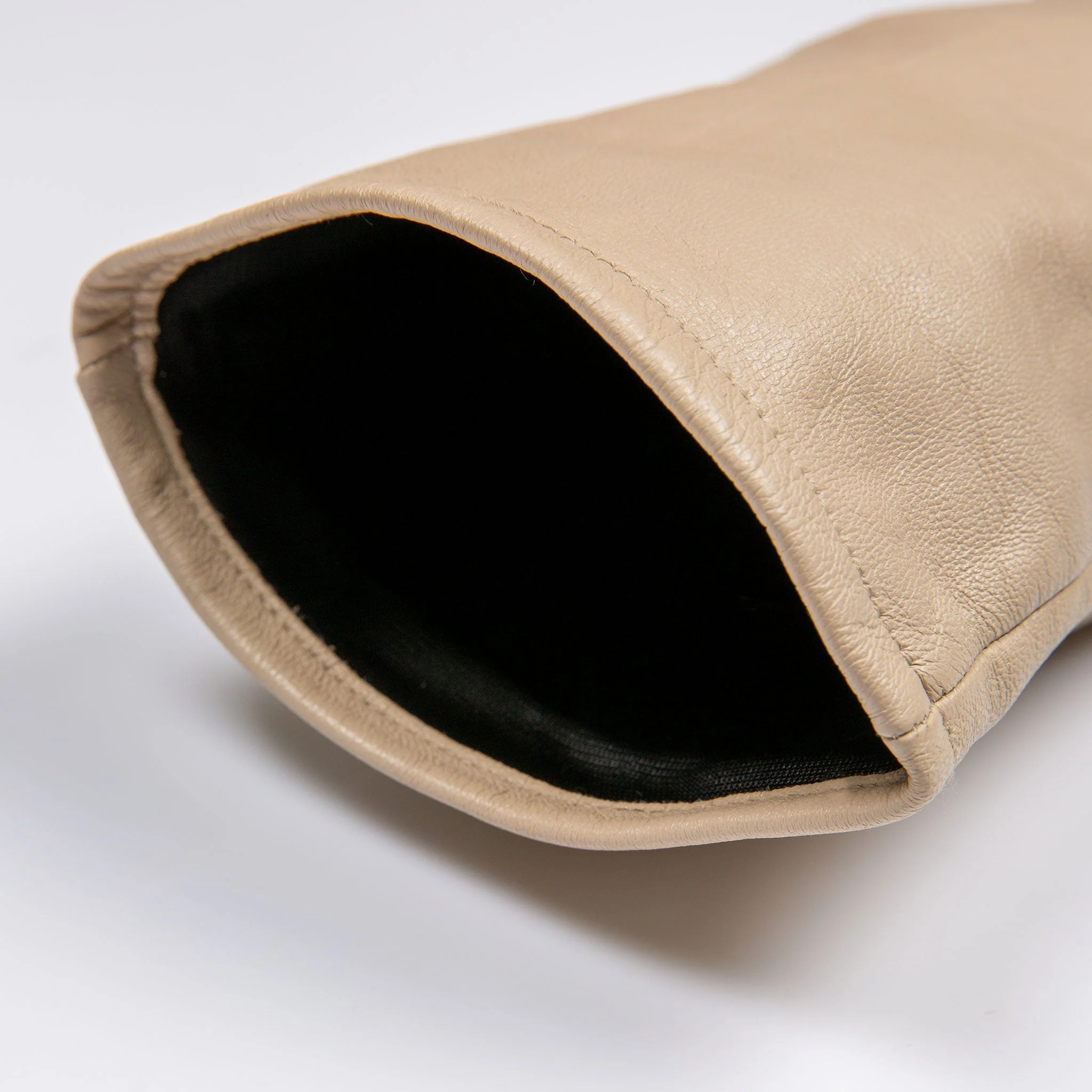 Women's Single-Point Long Above-Elbow Lined Leather Gloves - Image 75