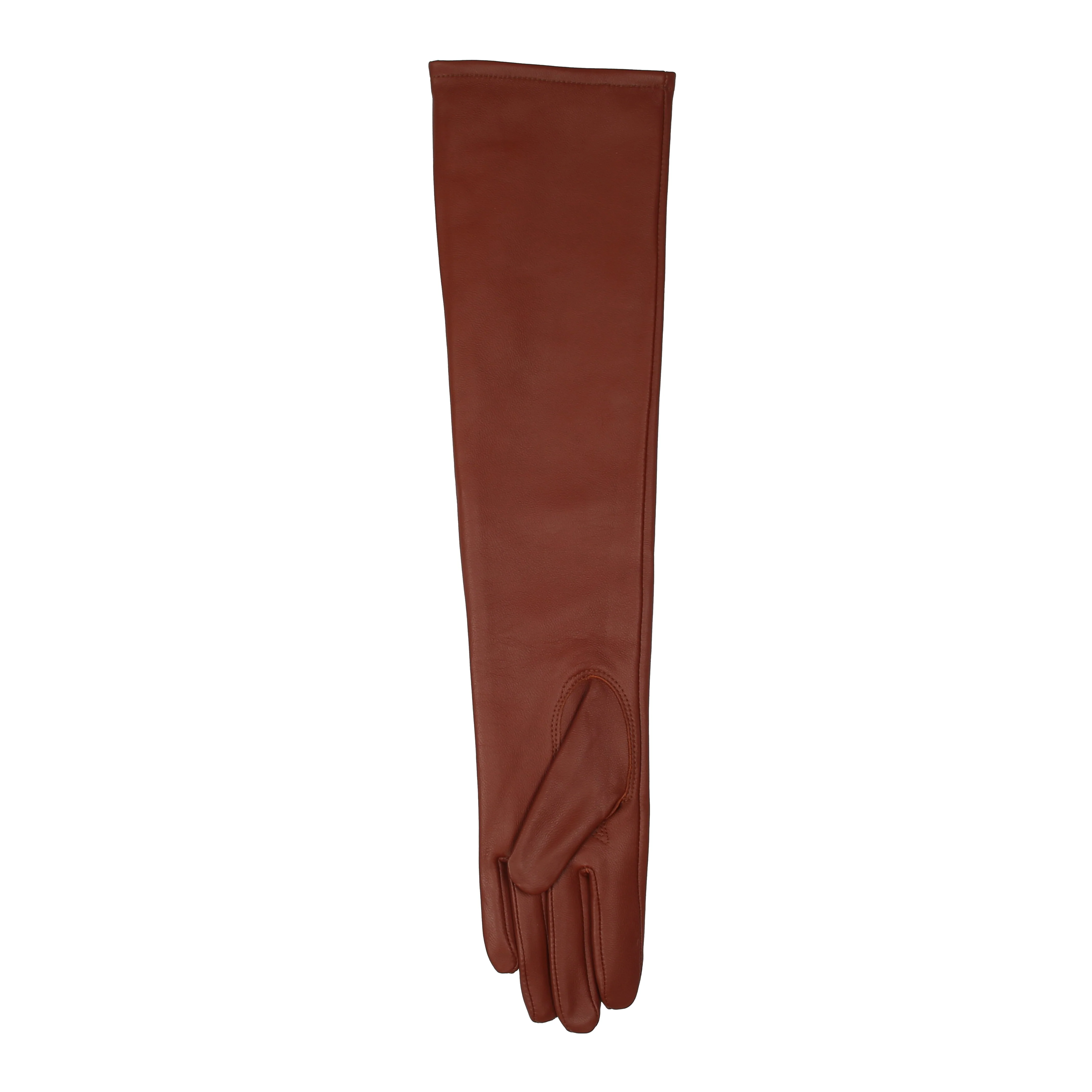 Women's Single-Point Long Above-Elbow Lined Leather Gloves - Image 83