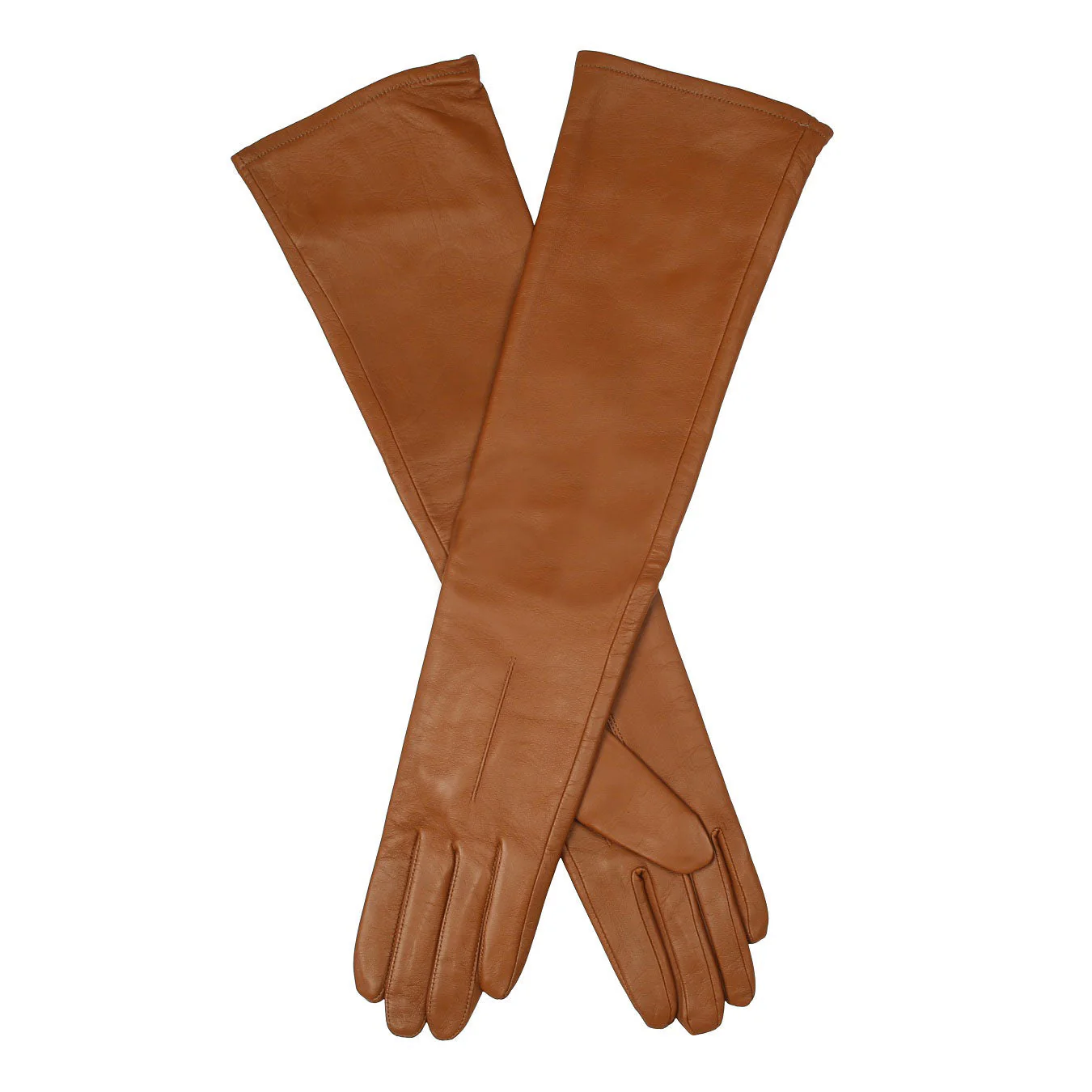 Women's Single-Point Long Above-Elbow Lined Leather Gloves - Image 88