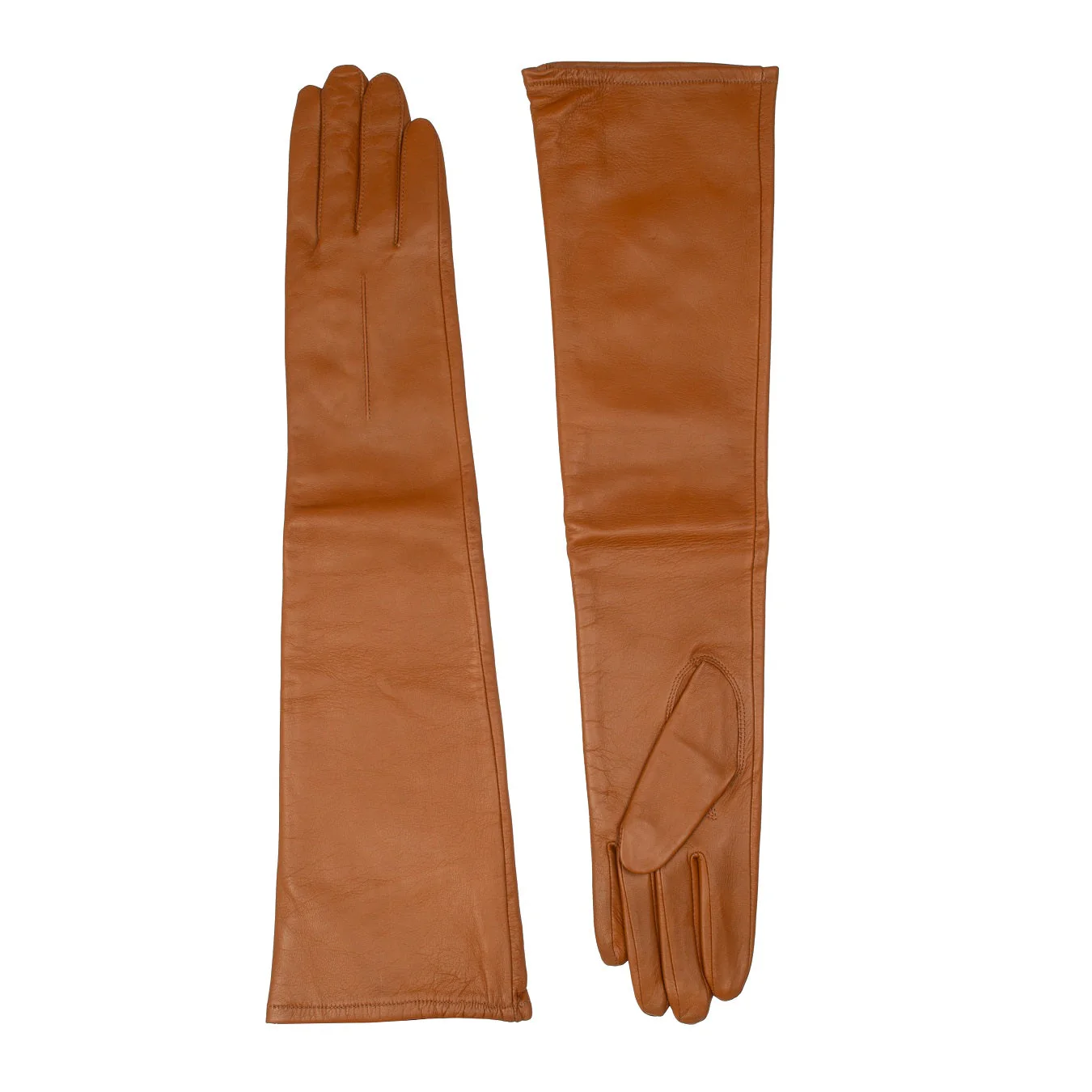 Women's Single-Point Long Above-Elbow Lined Leather Gloves - Image 92