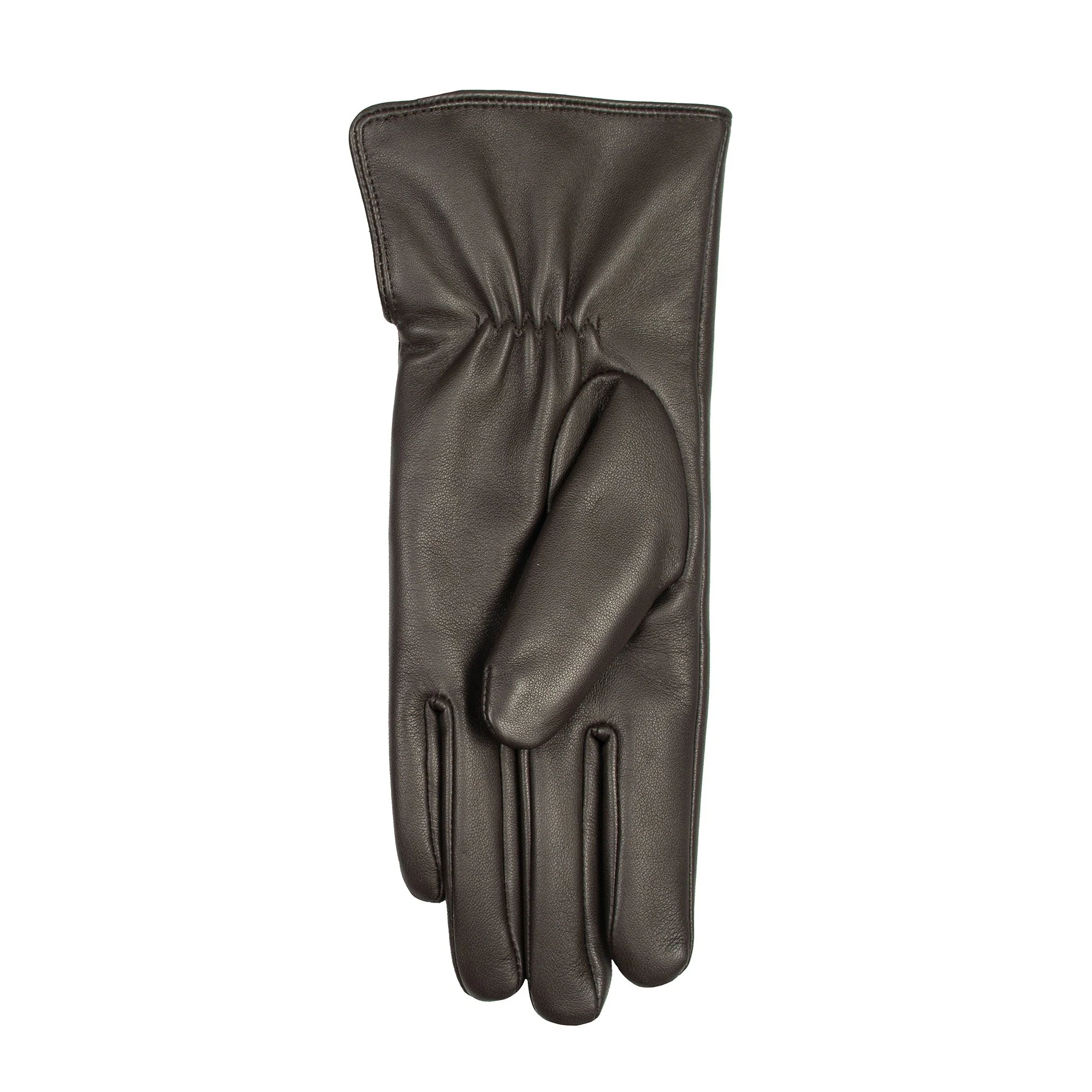 Women's Touchscreen Water-Resistant Faux Fur-Lined Leather Gloves with Buttons - Image 42