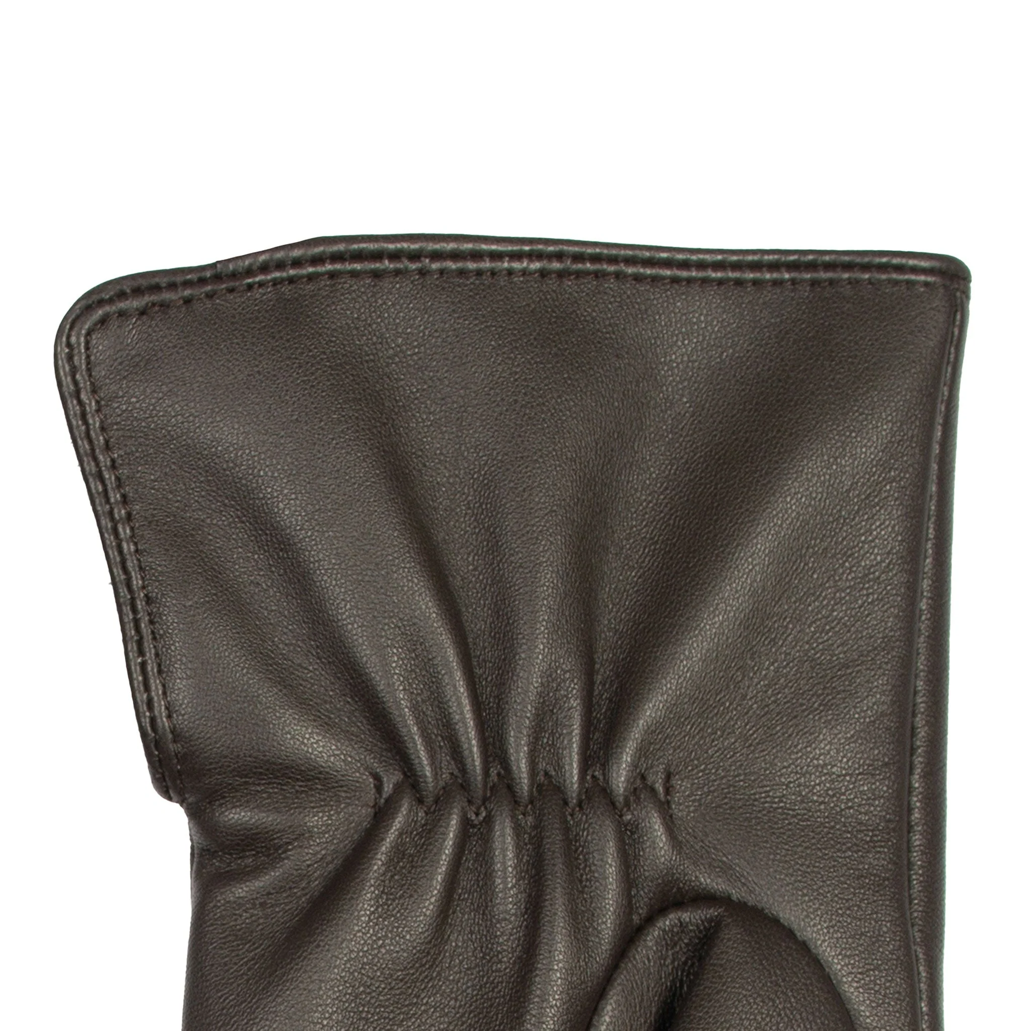 Women's Touchscreen Water-Resistant Faux Fur-Lined Leather Gloves with Buttons - Image 43