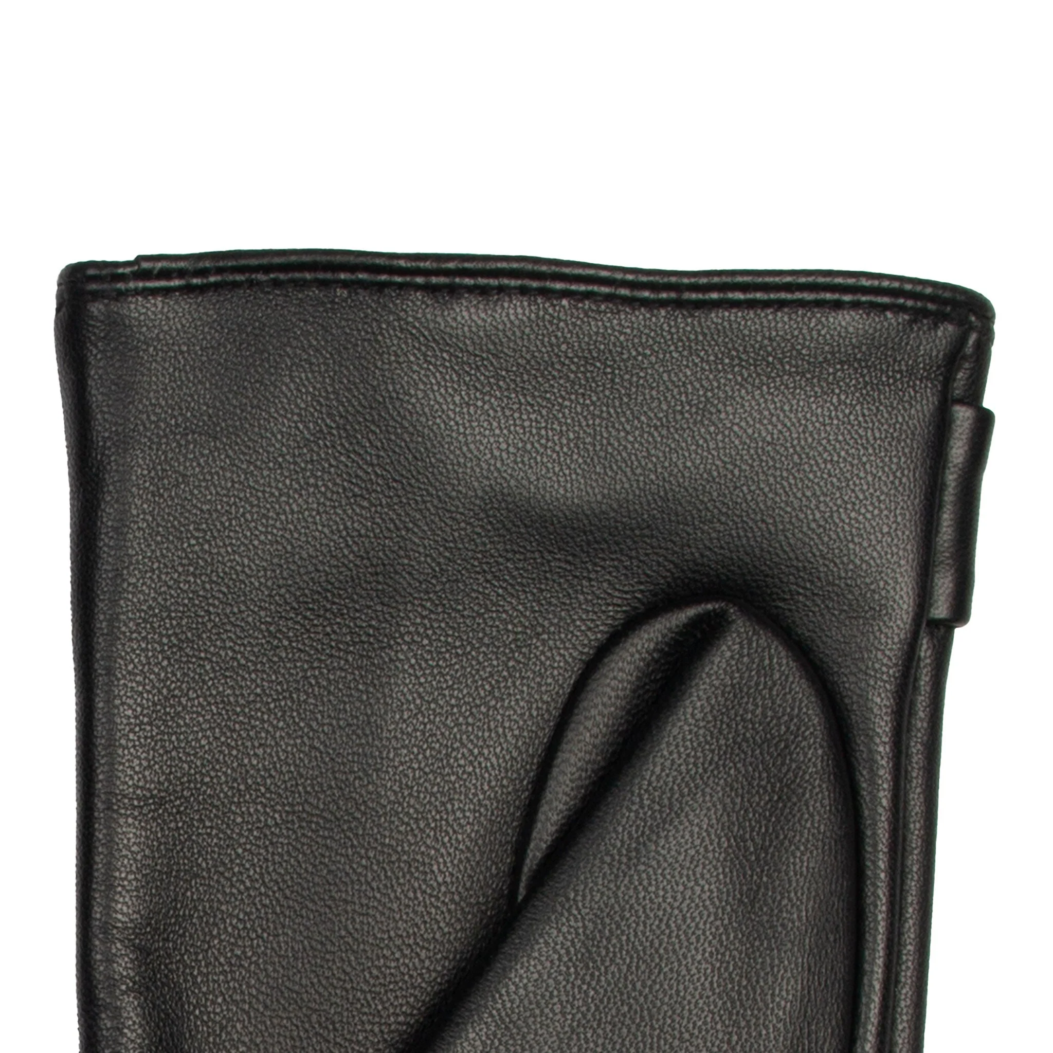Women's Touchscreen Water-Resistant Lined Leather Gloves with Bow - Image 20