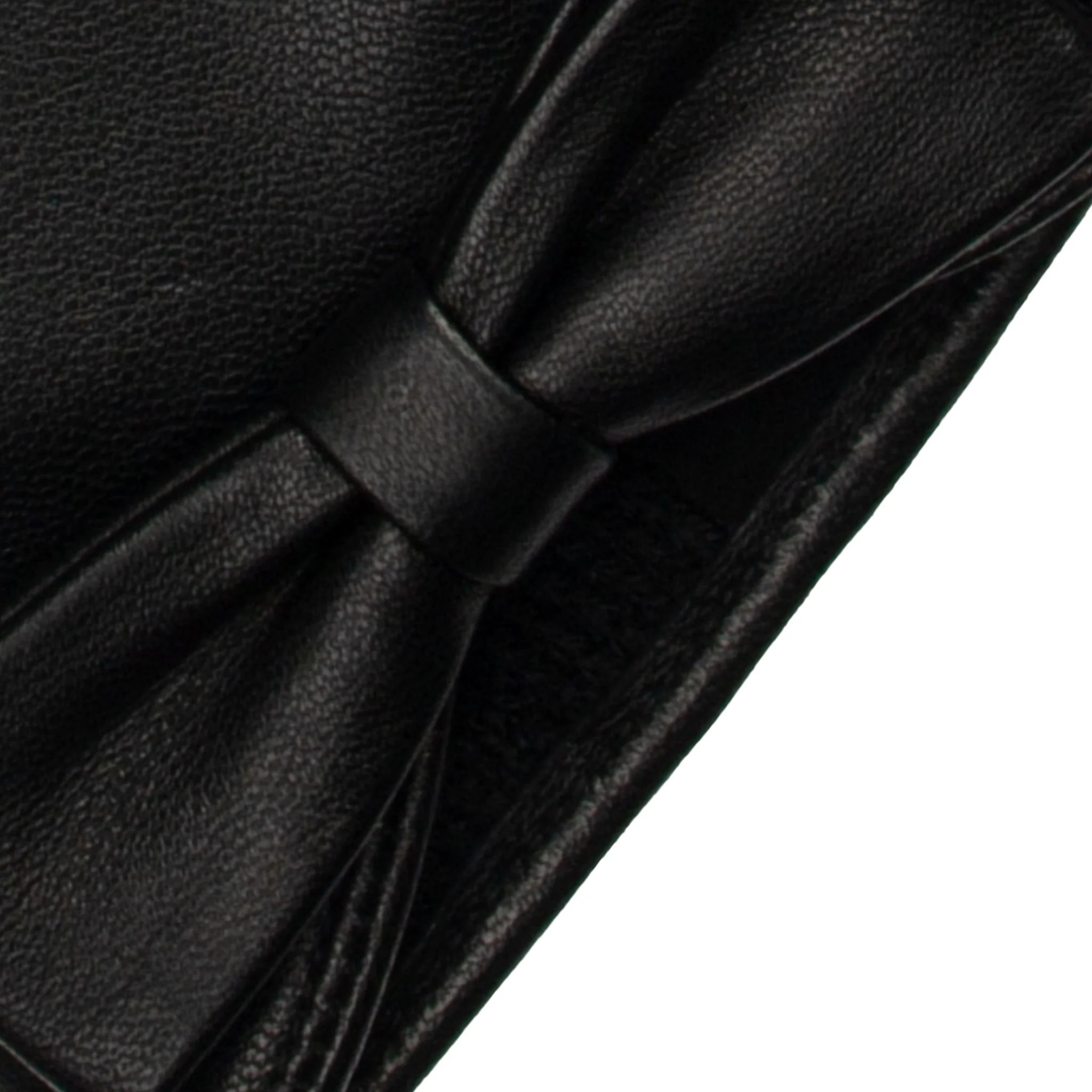 Women's Touchscreen Water-Resistant Lined Leather Gloves with Bow - Image 24