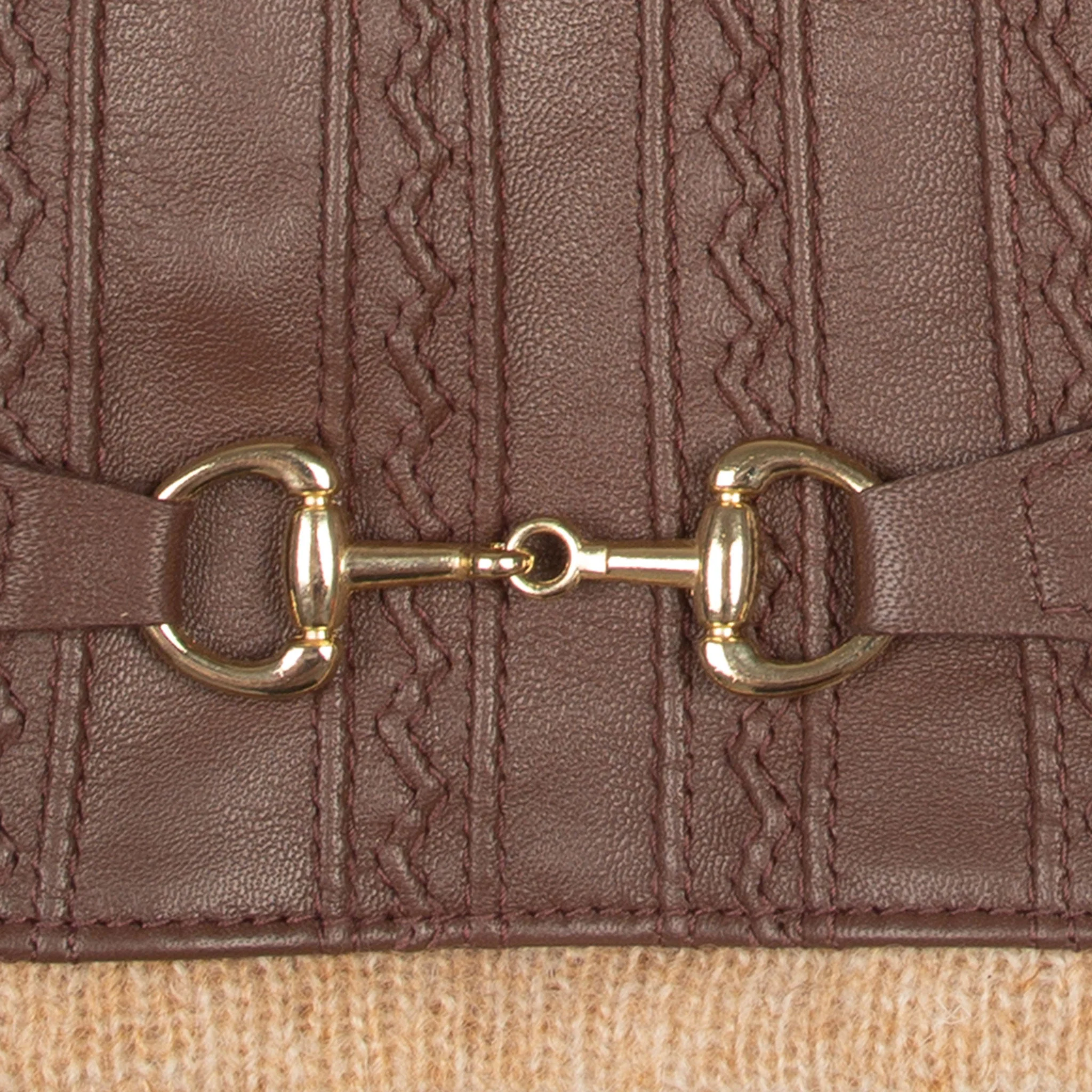 Women's Touchscreen Water-Resistant Wool Blend-Lined Leather Gloves with Snaffle and Stitch Detail - Image 10
