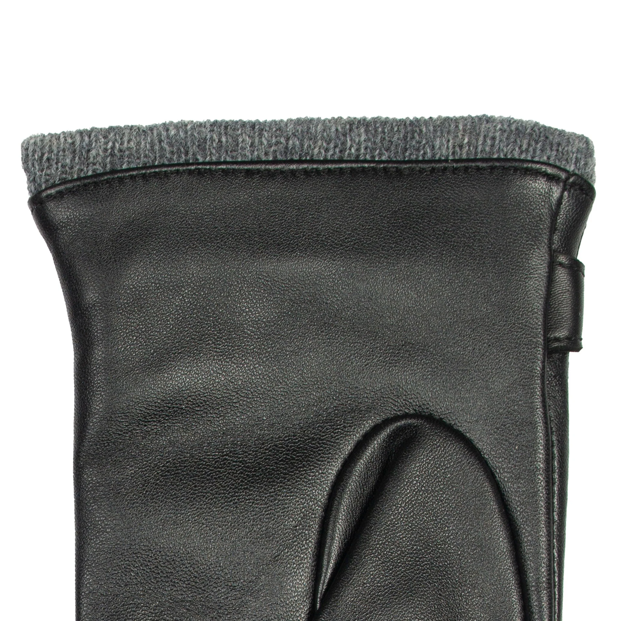 Women's Touchscreen Water-Resistant Wool Blend-Lined Leather Gloves with Snaffle and Stitch Detail - Image 20