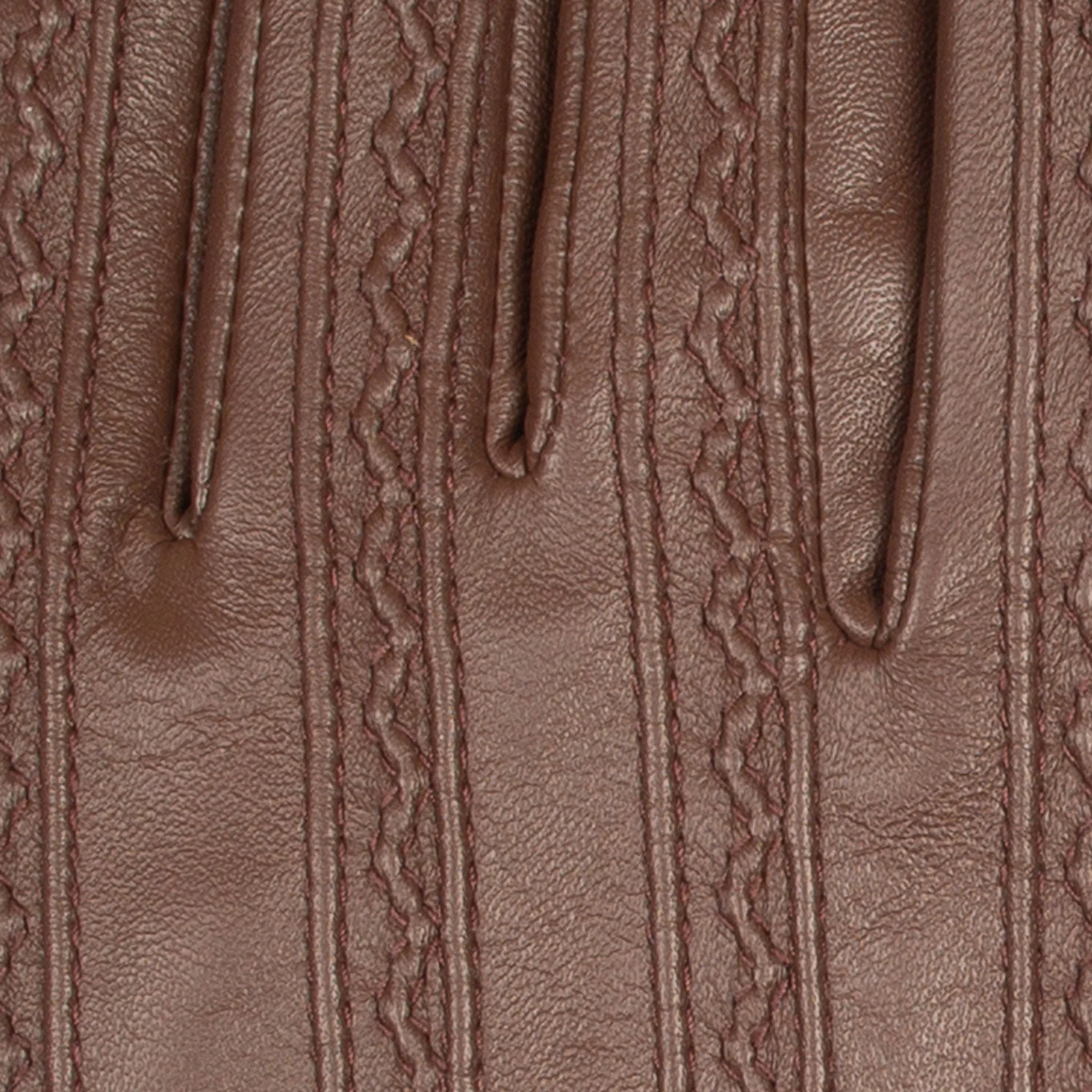 Women's Touchscreen Water-Resistant Wool Blend-Lined Leather Gloves with Snaffle and Stitch Detail - Image 9