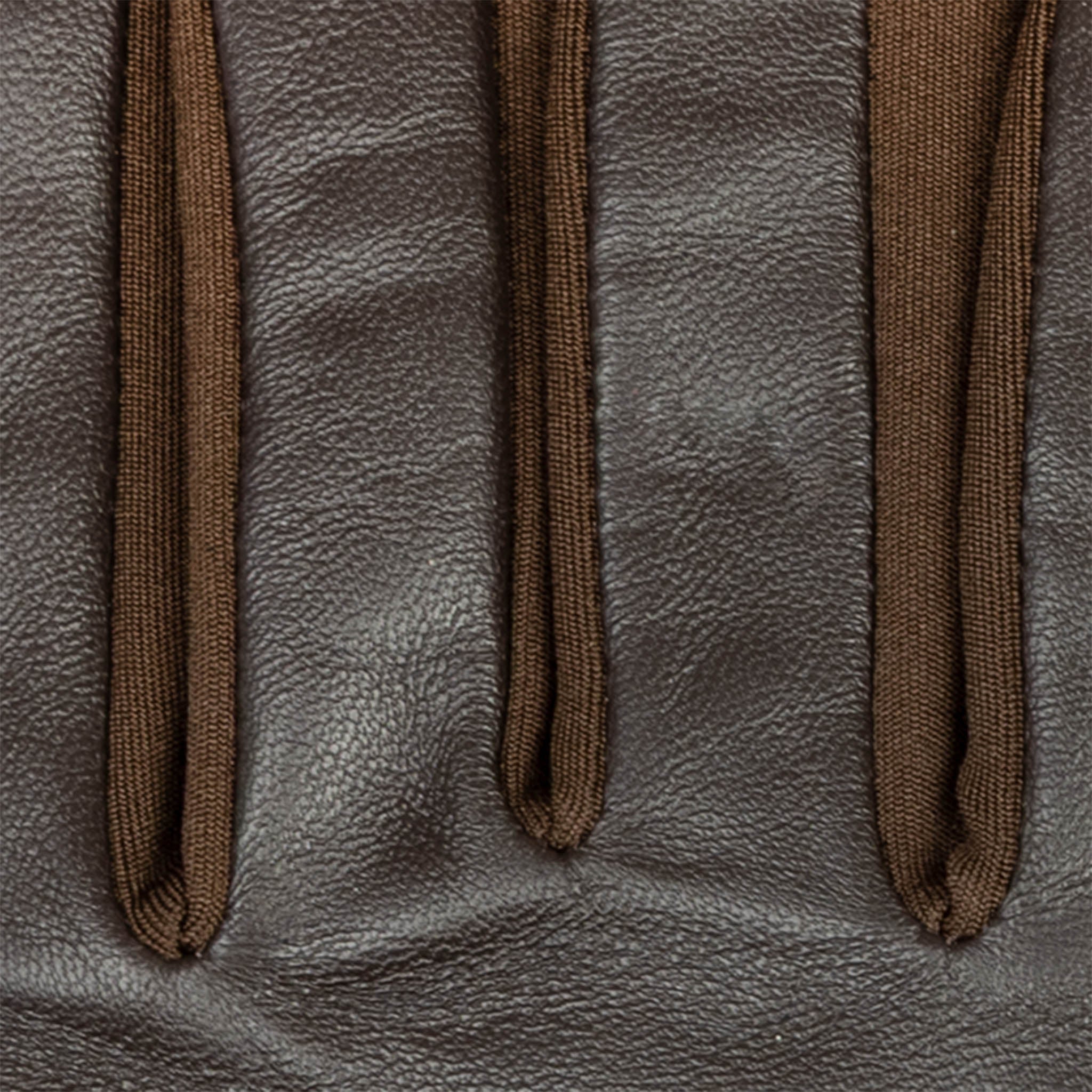 Women's Water-Resistant Faux Silk-Lined Leather and Fabric Gloves - Image 21