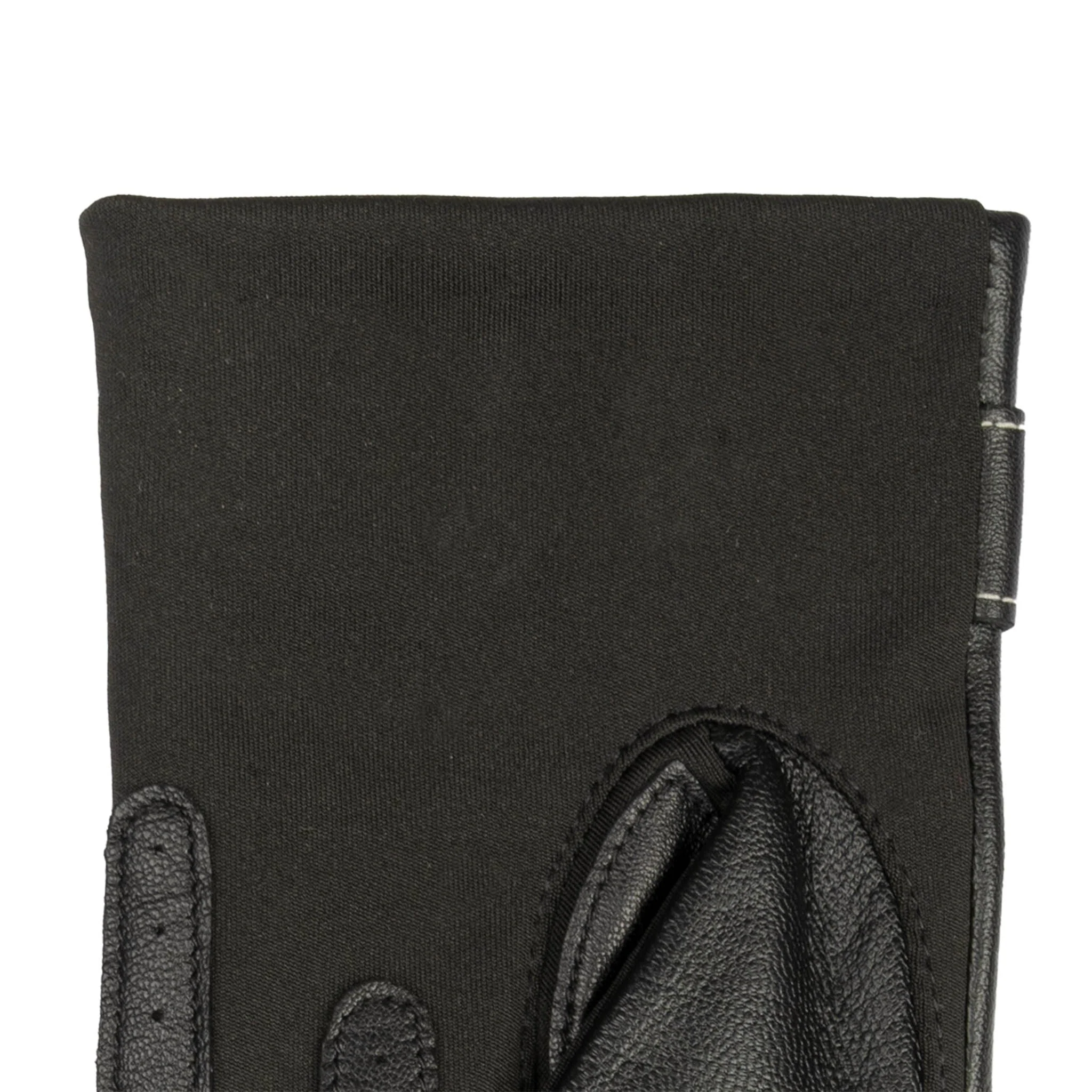 Women's Water-Resistant Faux Silk-Lined Leather and Fabric Gloves - Image 8